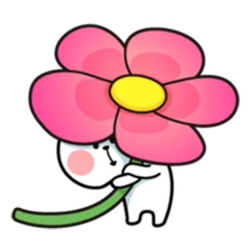 flores de clipart, os desenhos são fofos, os animais são fofos, flores vetoriais, flores de desenho animado