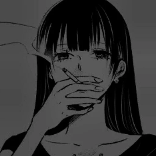 аниме идеи, аниме арты, аниме манга, грустные аниме, грустная аниме девочка