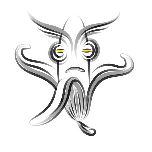 осьминог, ктулху орнамент, фэнтези рисунки, варфрейм шлем локи, логотип мифические существа
