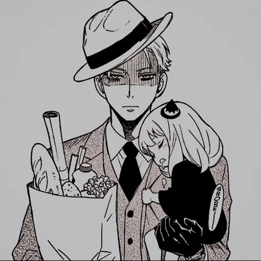 manga, anime manga, spionage x familie, elegante familie von anime spione