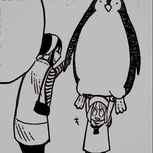 penguin, penguin, sketsa penguin, penguin yang dicat, sketsa penguin