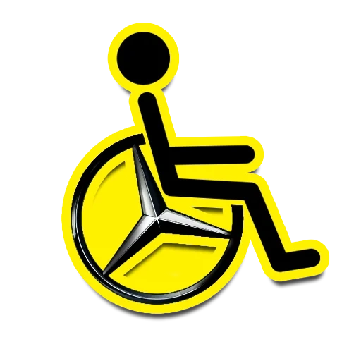 disabled badge, signs for the disabled, sticker for the disabled, disability sign, disabled call badge