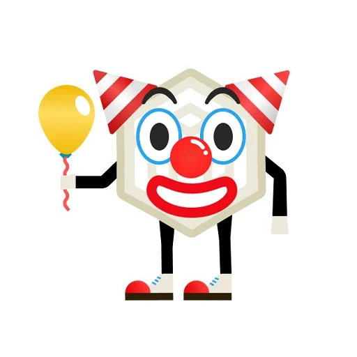 clown, sorrido di clown, il volto del pagliaccio, emoji clown, clown smimik