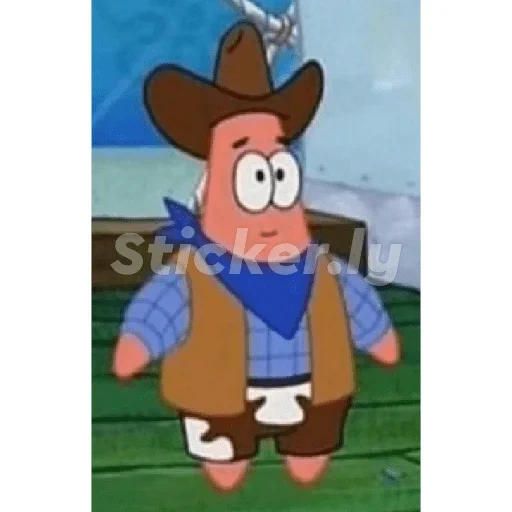 patrick, patrick star, patrick cowboy, spongebob meme, patrick spongebob