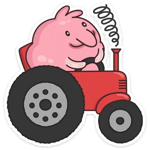 traktor, anak babi, piggy peter, traktor petani, piggy peter siyo