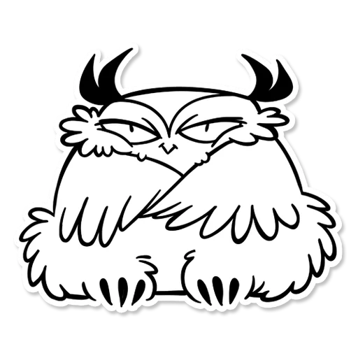 boggart owl, bogert the owl, owl boggart, owl sticker, boggart owl
