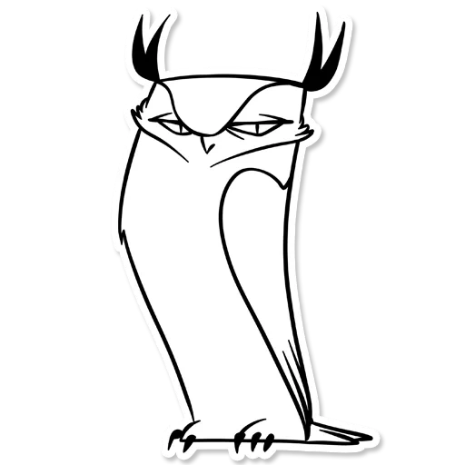 figure, owl pattern, draw a picture, outline drawing, sketch of acuna matata