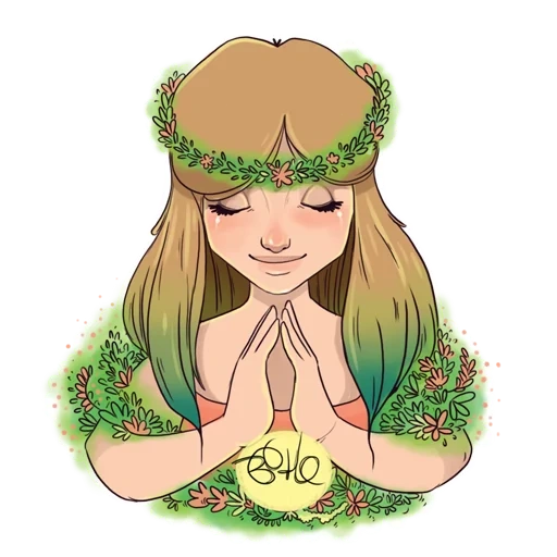 young woman, clipart, illustration