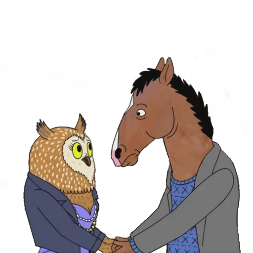 bojack de caballos, horse de dibujos animados bajek