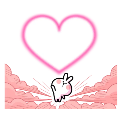 heart, white heart, heart heart, powder core, heart pink outline