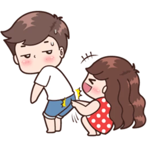 joli, un couple, les paires sont mignonnes, dessins mignons, dessins de couples mignons