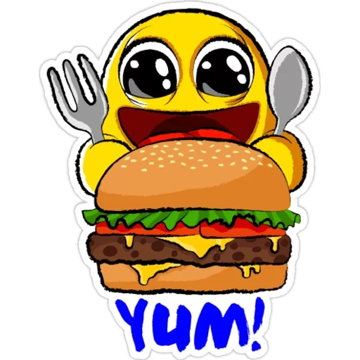 burger, fastfood, hamburger, meißel, zeichne so süßer burger
