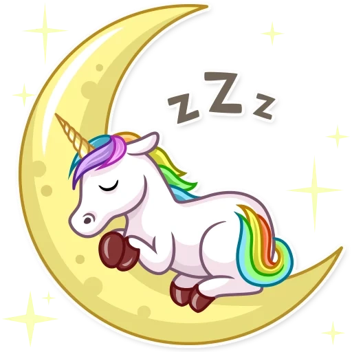 unicorno, unicorni, unicorno, unicorno unicorno, illustrazione dell'unicorno sulla luna