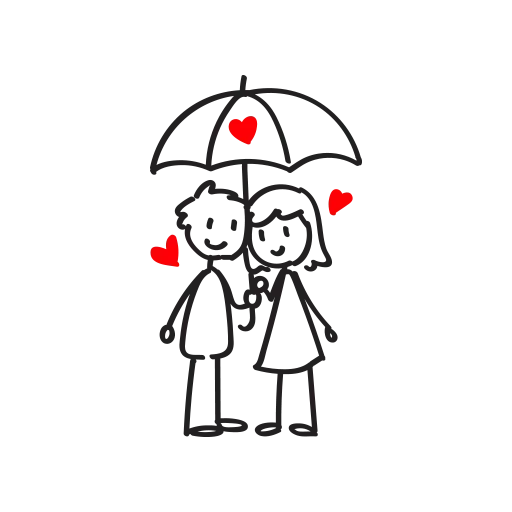 el par de bocetos, dibujos de amantes, enamorado de un lápiz, dibujos emparejados bocetos, chica esquemática bajo un paraguas