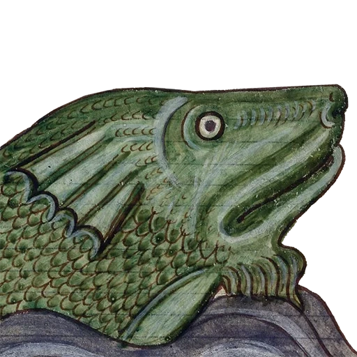 figure, les animaux, crocodile médiéval bestiaria