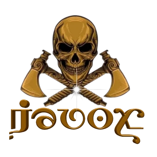 the emblem of the skull, skull with axes, the skull is two axes, the skull is vector sabers, skull axes logo logo