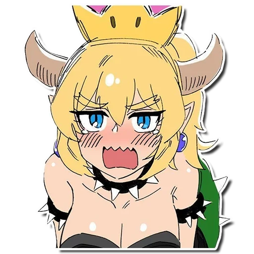 bowsette, боузетта, боузетта пич, боузета вайфу, боузетта аниме