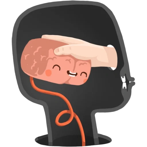 brain, brain, illustration, human brain