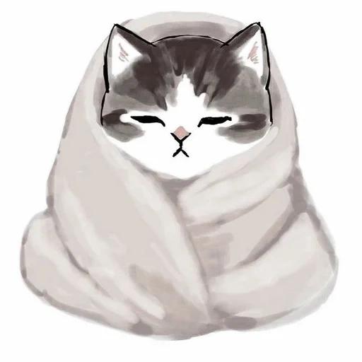 fly art, illustration einer katze, schöne anime katzen, rinder süße zeichnungen, zeichnungen von süßen katzen