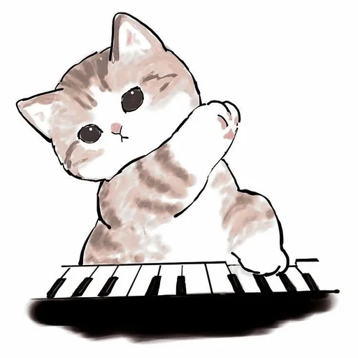 gato, dibujos de animales, ilustración de un gato, ilustración de gatito, ganado lindos dibujos