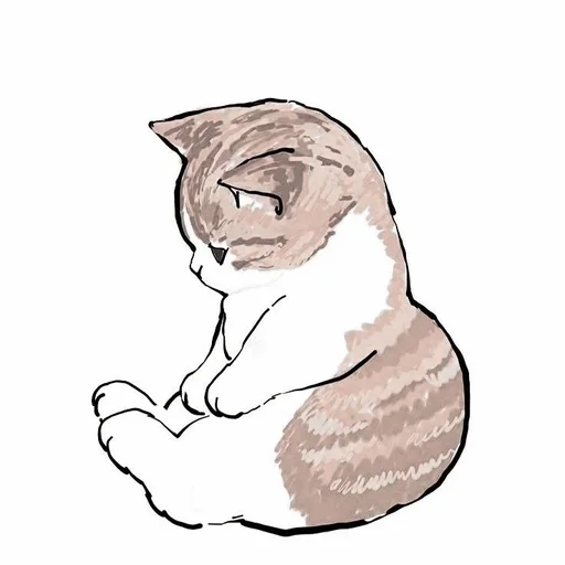 mofu sand, ilustração de um gato, gatos desenhos fofos, desenhos de gatos fofos, desenhos de animais são fofos