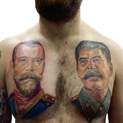 le tatouage de staline, staline tattoo, tatouages ridicules, tatouage russe ethnique, tatouages de lénine staline
