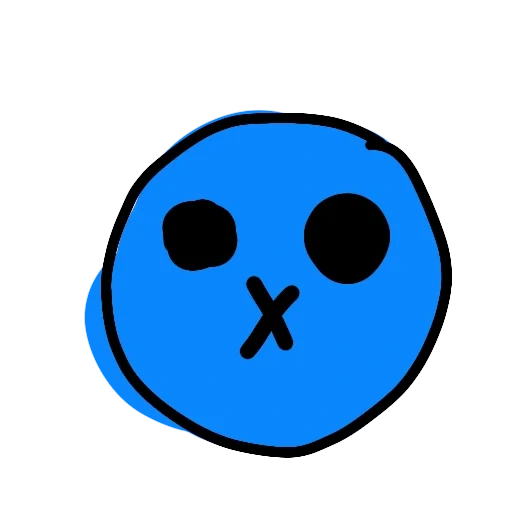 bravl stars, stars de la bagarre, épingles d'étoiles de brawl, brawl stars emoji, triste smiley bravl starc bleu