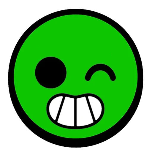 smilekie est verte, brawl étoiles pins, brawl stars icône, bravel est un vieux emoji, smileysley green pokerface