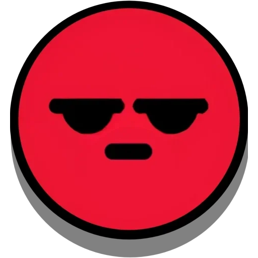 emoji, brawl stars, brawl stars pins, brawl stars icon, the red emoticon is angry