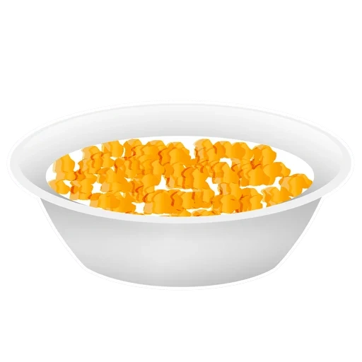 símbolo de expresión, un tazón de maíz sin fondo, maíz enlatado, hojas de maíz con leche