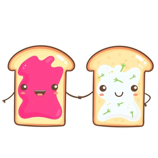 clipart, kavai toast, lovely kawaii, dear bread