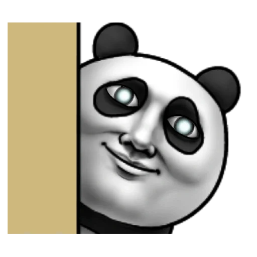 paquet, panda en colère, panda panda, autocollant panda, panda de dessins animés