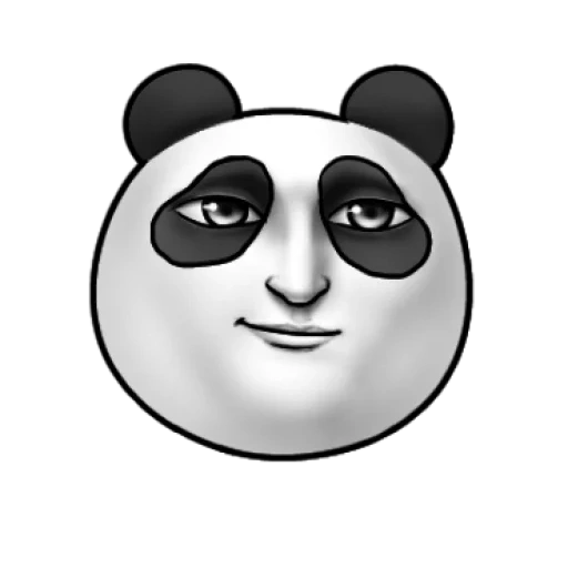 garçon, panda panda, le visage de panda sim