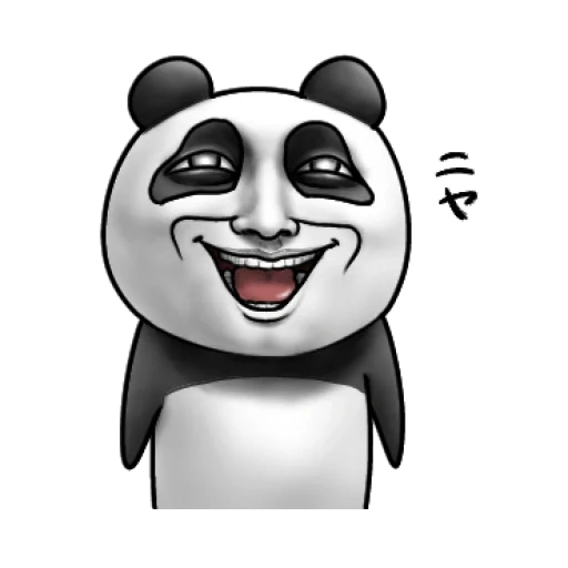 panda, panda malvado, panda panda, panda push-pull, panda de dibujos animados