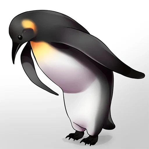 penguin, animal, modelo de pingüino, penguin se inclinó, mirando hacia 2020