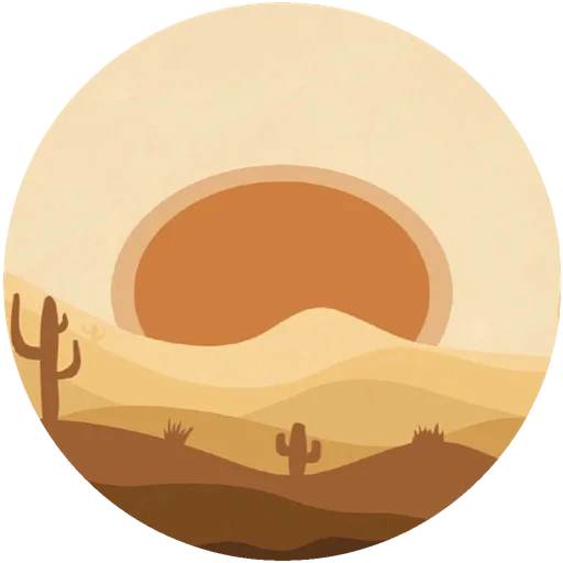пустыня флэт, значок пустыни, пустыня иконка, эмблема пустыни, векторная пустыня