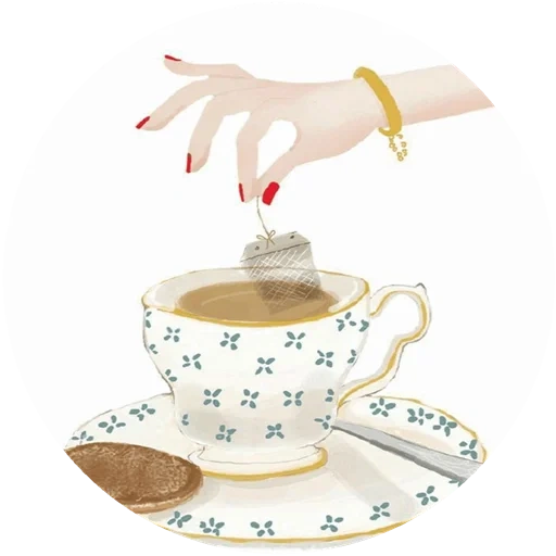 чашка чая, чай иллюстрация, кофе иллюстрация, пьет чай иллюстрация, чашка чая иллюстрация