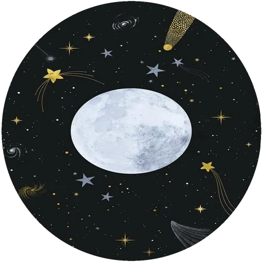 рисунок луны, космос звезды, луна звезды арт, луна астрология, космос луна звезды