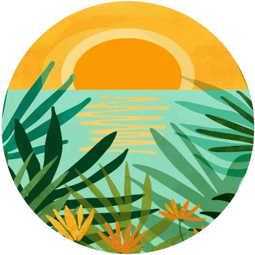 фрипик море, пляж солнце, пляж иконка, тропический пляж, джунгли пальмы вектор