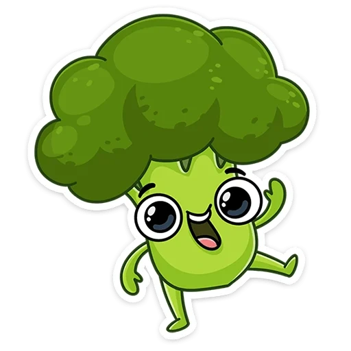broup, clipart, broccoli, characters
