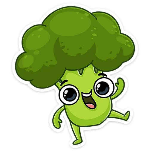 broup, clipart, broccoli, personaggi