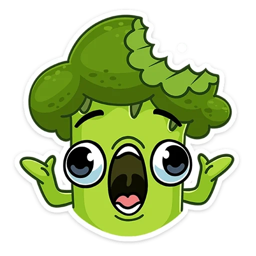 broup, clipart, broccoli, characters, hasik alexey shurmin