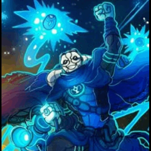 sans, saint walker, hora do sol, luz azul oc, arte do tempo de sun bard