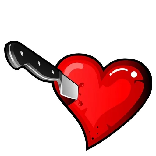 movable knife, knife core, heart knife, broken heart, smiling face and sword heart