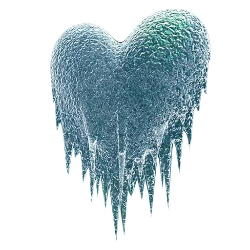 glace cardiaque, coeur froid, neige du cœur, coeur glacial, cœur qui pleure