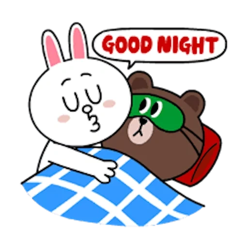 bear bunny love, gif good night honey, bunny cony bear brown, cony and brown calm
