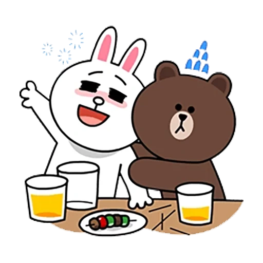 brown lines, line friends, line friends cony, cocoa and line friends