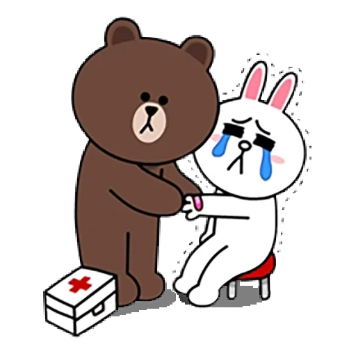 brown cony, brown lines, close friend, line friends, cubs are cute