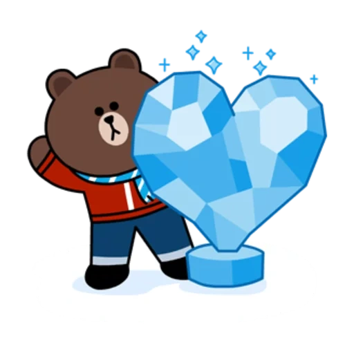 anime, bear, line friends, illustration de l'ours, cony and brown good night