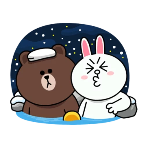 kony brown, brown cony, little bear rabbit, line friends, line cony and brown